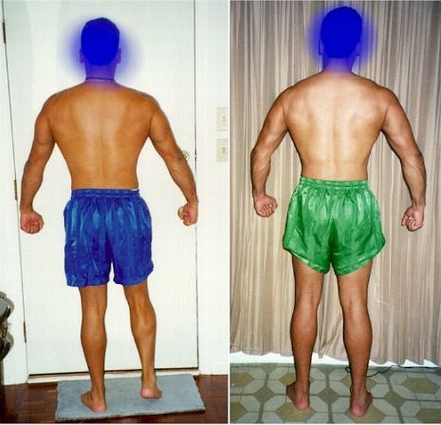 Rear Lat Spread - Before and After - Week 1 (left) vs Week 3 (right)