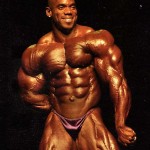 IFBB pro bodybuilder Flex Wheeler at 1999 Mr. Olympia.