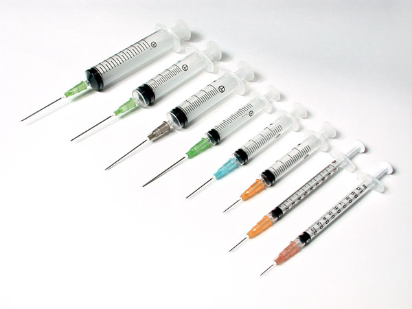 Anabolic steroid injections - syringes and needles