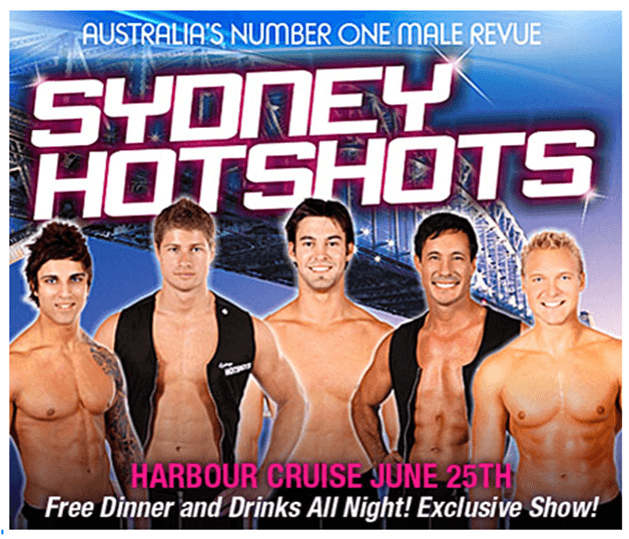 Zyzz performed with Sydney Hotshots male revue