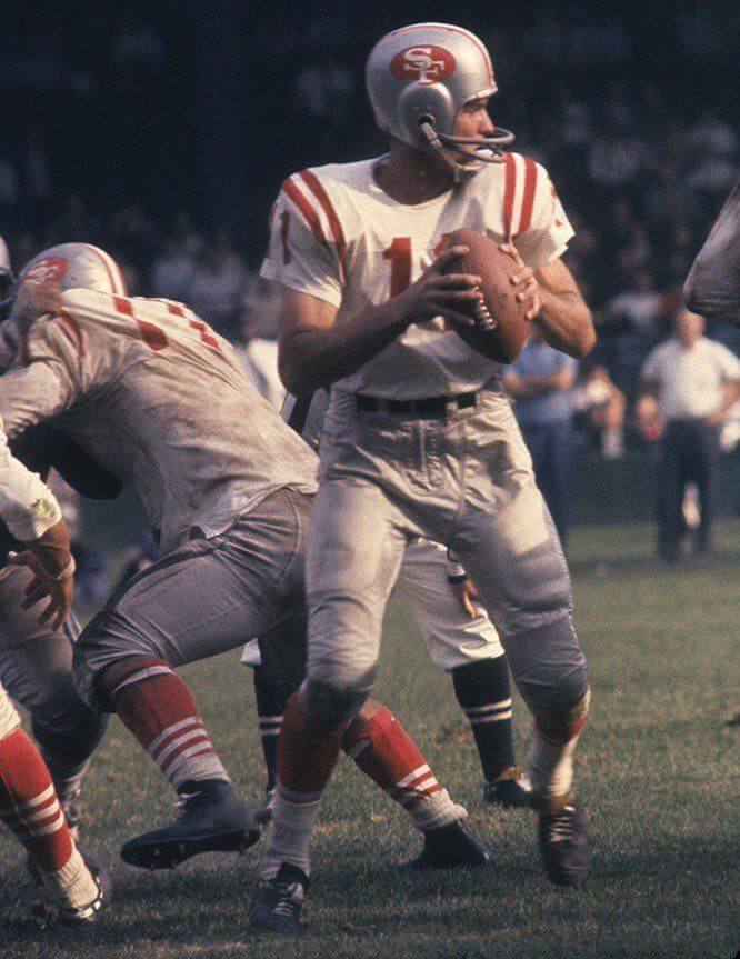 San Francisco 49ers quarterback Bob Waters