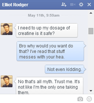 Fake chat log with Elliott Rodger