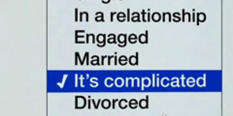 It's complicated Facebook relationship status