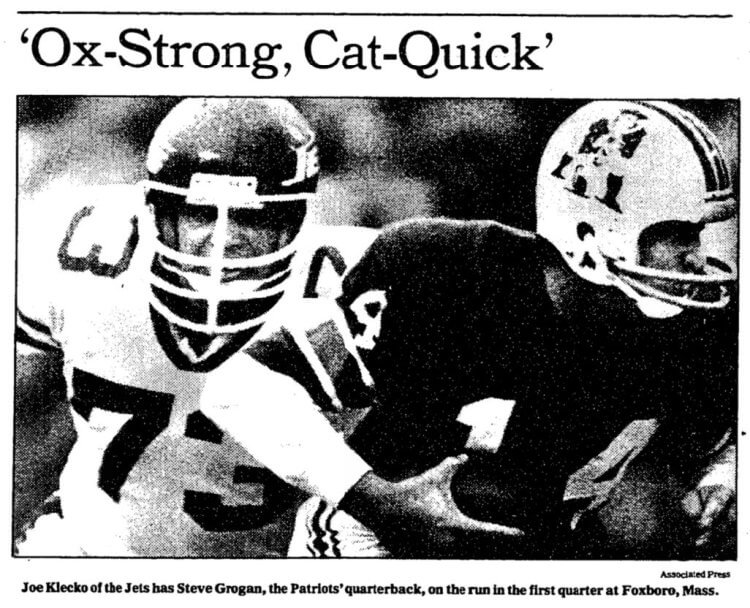 Joe Klecko in NY Times "Ox-Strong, Cat-Quick"