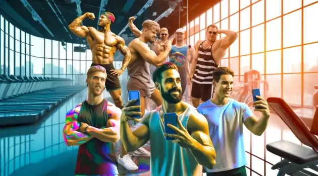 Male bodybuilders on Instagram